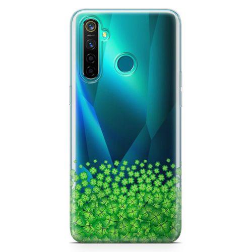 Realme 5 Pro Kılıf Yoncalar Arka Kapak Koruma Desenli Full Koruyucu