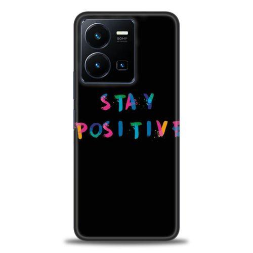 Xiaomi Redmi Note 12 Pro 5G Kılıf HD Baskılı Kılıf - Stay Positive + Tam Ekran Koruyucu