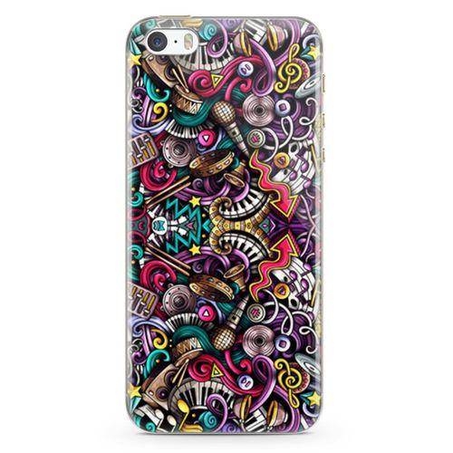 Apple iPhone 5s Kılıf Youtuber Doodle Arka Kapak Koruma Desenli Full Koruyucu