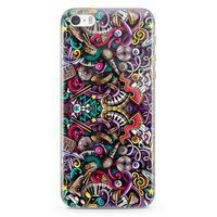 Apple iPhone 5s Kılıf Youtuber Doodle Arka Kapak Koruma Desenli Full Koruyucu