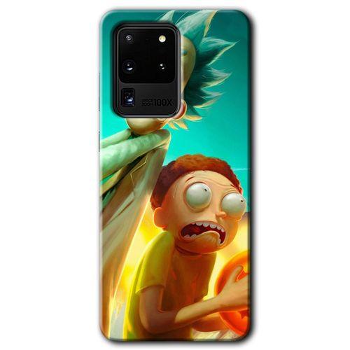 Samsung Galaxy S20 Ultra HD Baskılı Kılıf + 9D Tam Ekran Koruyucu - Rick Morty