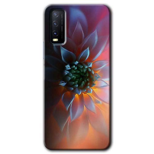 Vivo Y11s HD Baskılı Kılıf + 9D Tam Ekran Koruyucu - Çiçek Motif