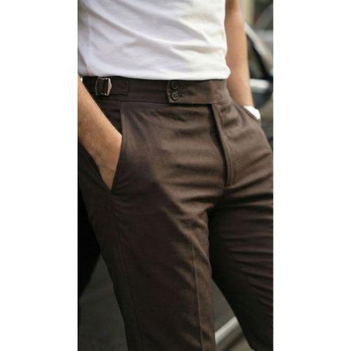 Erkek Toka Detaylı Oldmoney Kumaş Pantolon