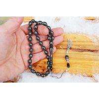 Oltu Taşı Beyzi Model Nokta Çeşmi Bülbül İşlemeli Tespih