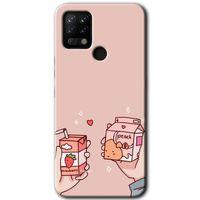 Tecno Pova Kılıf HD Desen Baskılı Arka Kapak - Meyveli Süt + Kırılmaz Cam