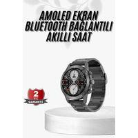 Erkeklere Özel Akıllı Saat Çelik Kordon Bluetooth Bağlantılı İos Ve Android Uyumlu