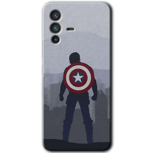 Vivo V23 5G HD Baskılı Kılıf + 9D Tam Ekran Koruyucu - Captain Avenger