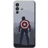 Vivo V23 5G HD Baskılı Kılıf + 9D Tam Ekran Koruyucu - Captain Avenger