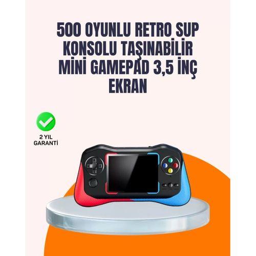 Geniş Ekranlı 500 Oyunlu Taşınabilir El Konsolu – Her Yerde Kesintisiz Oyun Keyfi