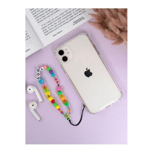 iPhone 12 Darbe Emici Şeffaf Silikonlu Luxury Olex Şeffaf Kılıf ve Cool Bilek Askısı