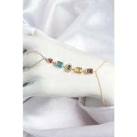 Pirinç Renkli Zirkon Taşlı Model Gold Renk Şahmeran