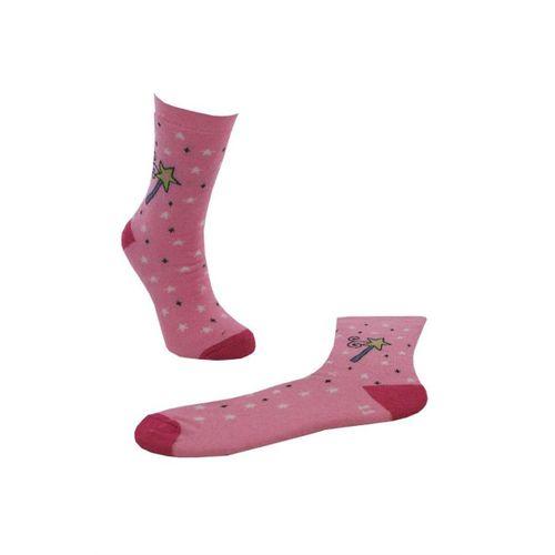 Kız Çocuk Havlu Çorap Sihirli Değnek Desenli 5-6 Yaş Vkr