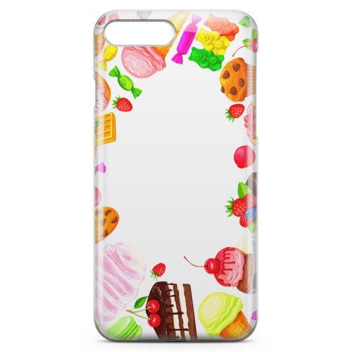 Apple iPhone 7 Plus Kılıf Dondurma Pasta Arka Kapak Koruma Desenli Full Koruyucu