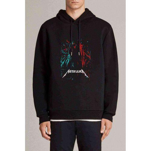 Metallica Kohl Center Usa Rock Metal Baskılı Siyah Erkek Kapşonlu Sweatshirt