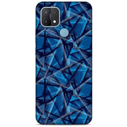 Oppo A15 Uyumlu Kılıf Mavi Delisi (46) Core Armor Kılıf Geometrik