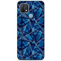 Oppo A15 Uyumlu Kılıf Mavi Delisi (46) Core Armor Kılıf Geometrik