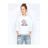 Wınner Chicken Baskılı Beyaz Kadın Sweatshirt