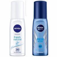 Nivea Fresh Natural Kadın Sprey Deodorant 75 ML + Men Fresh Active Erkek Sprey Deodorant 75 ML
