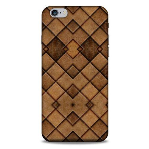 Apple Iphone 6S Plus Kılıf Patchwork (26) Tpu Silikon Kılıf Açık Kahverengi