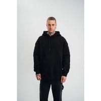 Double Oversize Kapşonlu Nakışlı SweatShirt - Siyah