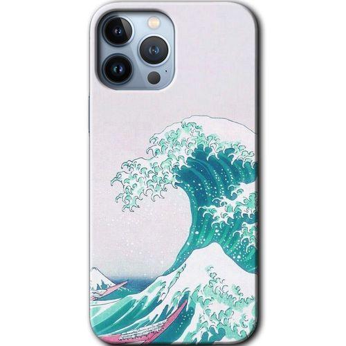 iPhone 13 Pro Max HD Baskılı Kılıf + 9D Tam Ekran Koruyucu - Dalga