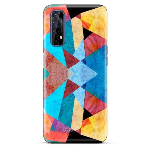 Oppo Realme 7 Kılıf Pastel Renkler (25) Antişok Kapak Mavi Sarı