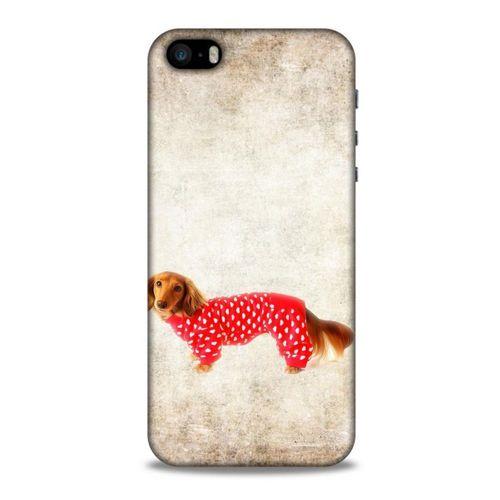 Apple Iphone 5S Kılıf Köpek Kıyafetleri (30) Silicone Case Dacshund Pijama