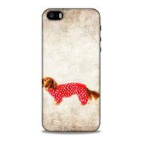 Apple Iphone 5S Kılıf Köpek Kıyafetleri (30) Silicone Case Dacshund Pijama