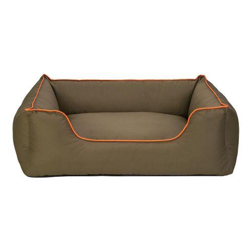 Pet Comfort Alpha  Köpek Yatağı Haki w Turuncu Biye L 105x85cm