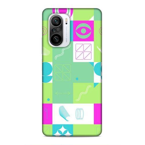 Xiaomi Redmi K40 Uyumlu Kılıf Insomnia (30) Silicone Case Pembe Yeşil
