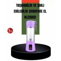 Taşınabilir Usb Şarjlı Mini Smoothie Blender 380ml Çelik Bıçaklı Portatif
