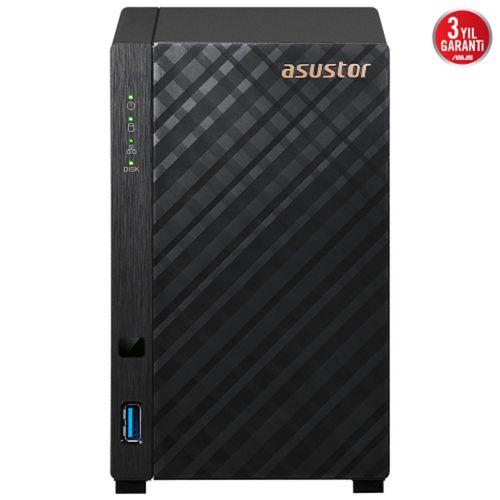 ASUSTOR AS1102TL, 1Gb DDR4 Ram, 2 Yuvalı (2x22TB Destek), 1x2.5GbE Network, USB 3.2, USB 2.0, Tower NAS (Yedekleme) Cihazı