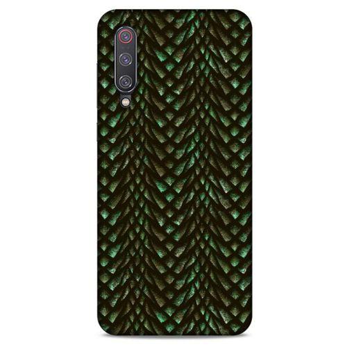 Xiaomi Mi 9 Kılıf Dragons (3) Kapak Ejderha Cilt Yeşil