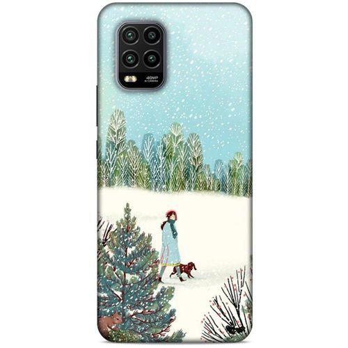 Xiaomi Mi 10 Lite Kılıf Snowix (44) Tough Armor Kılıf Beyaz Açık Mavi
