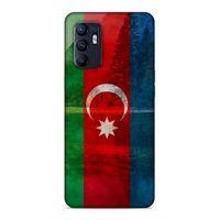 Oppo Reno 6 4G Uyumlu Kılıf Azarbaijan (43) Thin Fit Kılıf Bayrak Manzara