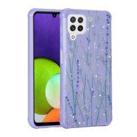 Galaxy M32 Kılıf Simli Desenli Kamera Korumalı Parlak Zore Popy Kapak
