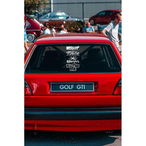 Oto Arka Cam Sticker Model 15 Beyaz 40*20 Cm