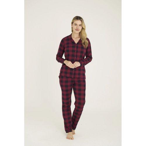 9209-k Kadın Apaj Yaka Pijama Takım