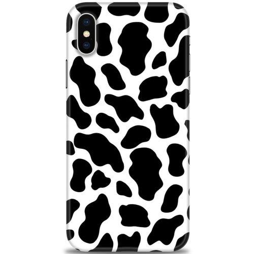 iPhone XS Max Kılıf HD Baskılı Kılıf - İnek + Tam Ekran Koruyucu