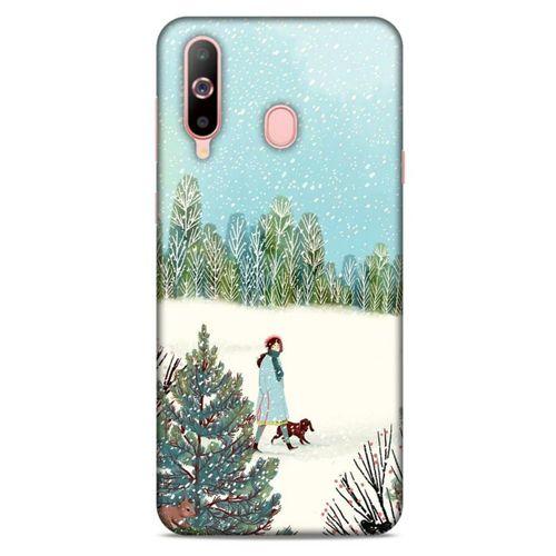 Samsung Galaxy A60 Kılıf Snowix (44) Tough Armor Kılıf Beyaz Açık Mavi