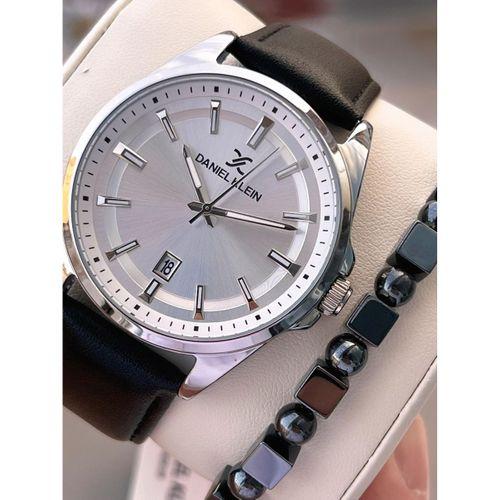 Daniel Klein Erkek Kol Saati 30 Metre Suya Dayanıklı Deri Kayış Kordon + Bileklik Hediyeli VS.BLKT.0680