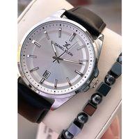 Daniel Klein Erkek Kol Saati 30 Metre Suya Dayanıklı Deri Kayış Kordon + Bileklik Hediyeli VS.BLKT.0680