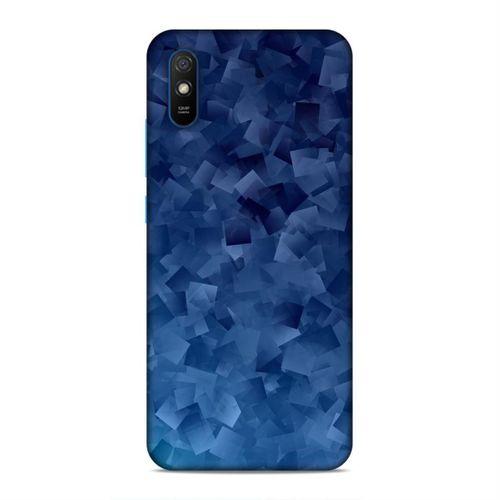 Xiaomi Redmi 9a Kılıf Mavi Kareler Arka Kapak Silikon Koruma Full Koruyucu