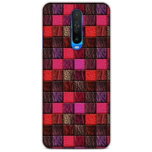 Xiaomi Redmi K30 5G Kılıf Patchwork (22) Tam Koruma Kılıfı Fuşya Bordo
