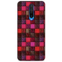 Xiaomi Redmi K30 5G Kılıf Patchwork (22) Tam Koruma Kılıfı Fuşya Bordo