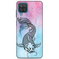 Lopard Samsung Galaxy A12 Uyumlu Kılıf Tattoo's (31) TPU Kılıf Balık Dövmesi