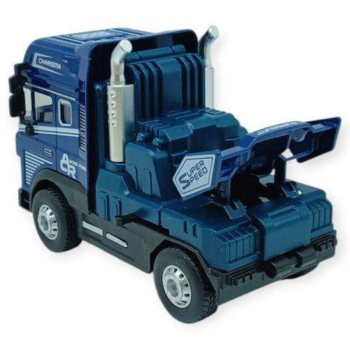 Metal Tır 1:24 - Sesli Işıklı Tır 13 cm - Lacivert