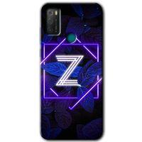 TCL 20E Kılıf HD Desen Baskılı Arka Kapak - Dark Neon Yaprak Z Harfi