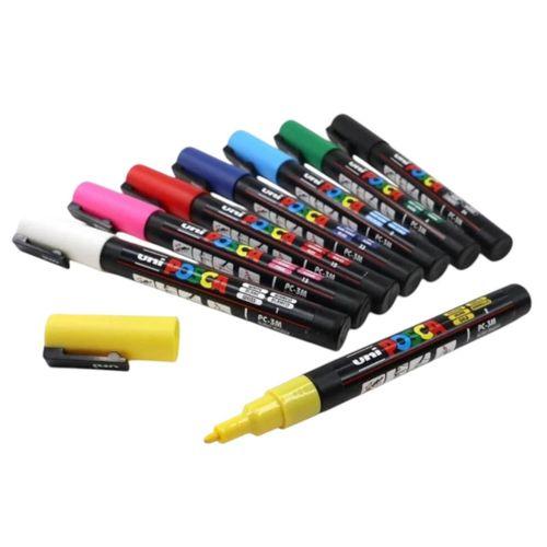 UNİBALL POSCA (1.8-2.5) SU BAZLI BOYAMA MARKÖRÜ ANA RENKLER 8'li SET ( N ) (UNİ-PC-5M)/ 8C SET