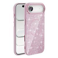 Apple iPhone 17 Air Kılıf M-safe Şarj Özellikli Parlayan Simli Zore Okso Kapak